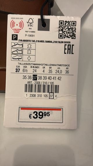 Sandalias Zara Marrones Mujer