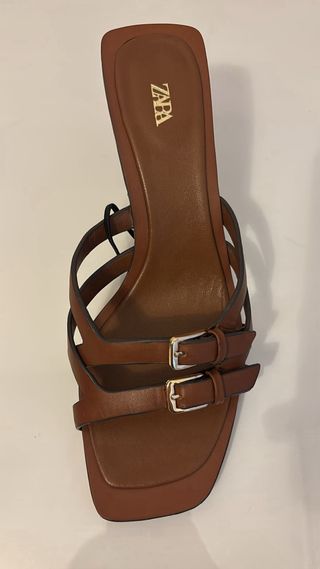 Sandalias Zara Marrones Mujer