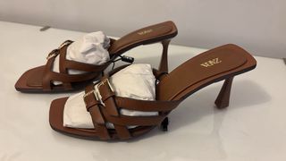 Sandalias Zara Marrones Mujer