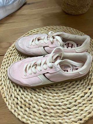 Bambas rosas y blancas mujer