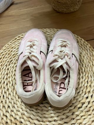 Bambas rosas y blancas mujer