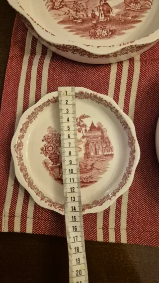 Juego cuencos  La Cartuja Diseño Floral Rojo