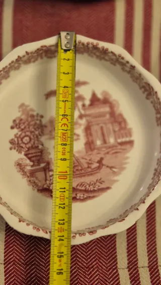 Juego cuencos  La Cartuja Diseño Floral Rojo