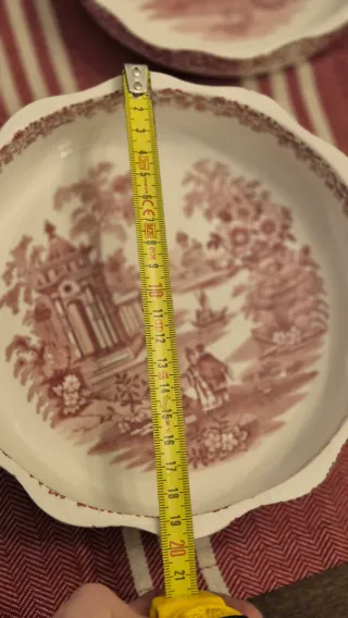 Juego cuencos  La Cartuja Diseño Floral Rojo