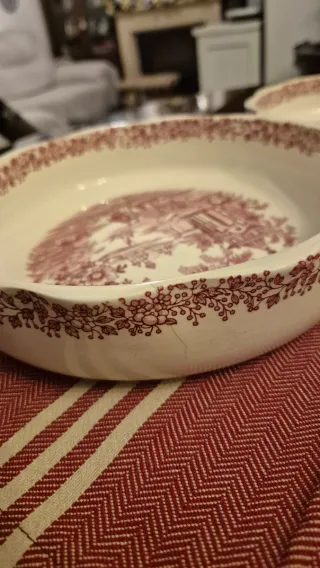 Juego cuencos  La Cartuja Diseño Floral Rojo