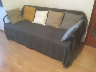 Diván Sofá Cama Metálico Negro Ikea