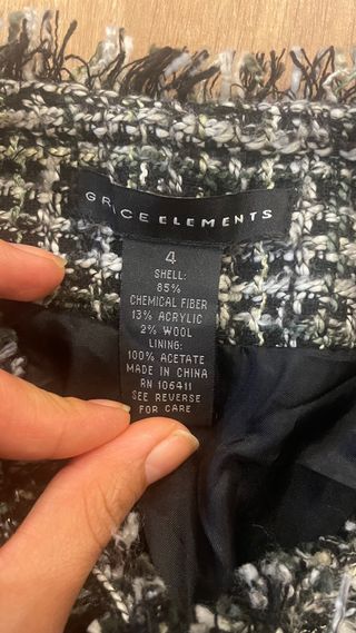 Chaqueta Tweed Negra y Blanca  da para s-m