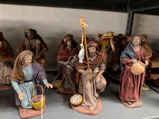 Figuras Belén Barro Pastores 17cm