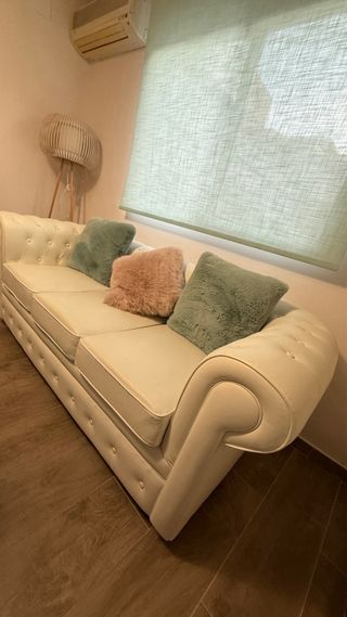 Sofá Chester Blanco Piel