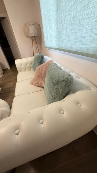 Sofá Chester Blanco Piel