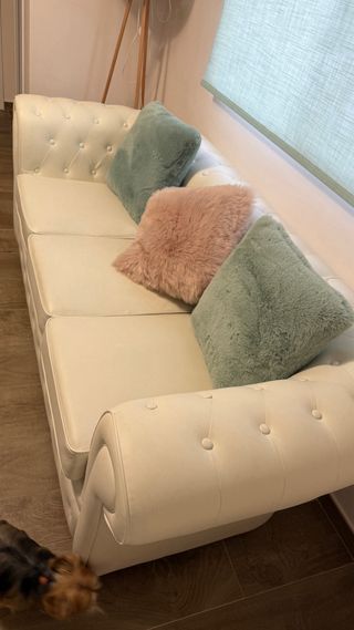 Sofá Chester Blanco Piel