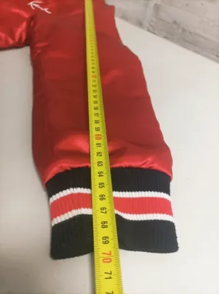 Chaqueta Bomber Karl Kani Satén Roja Talla L