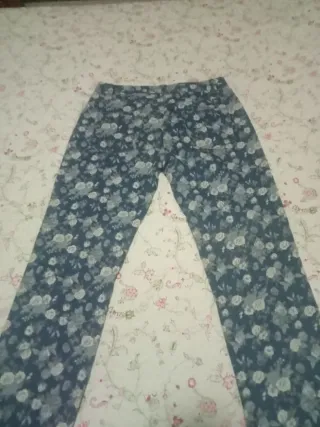 Vaqueros Blanco Dandara flores T.42