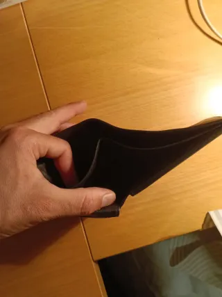 Cartera de piel Moon negra nueva