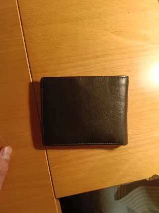 Cartera de piel Moon negra nueva