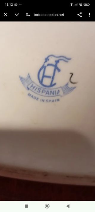 Cesta de porcelana blanca con asa doble