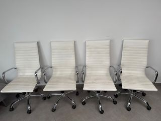 Sedie da ufficio bianche reclinabili