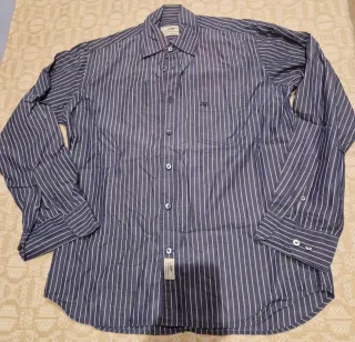 Camisa Burberry Rayas Azul