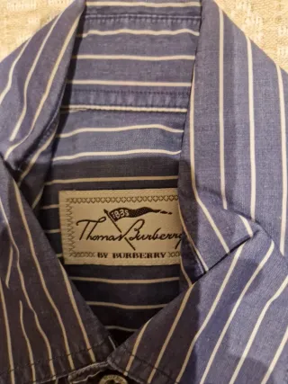 Camisa Burberry Rayas Azul