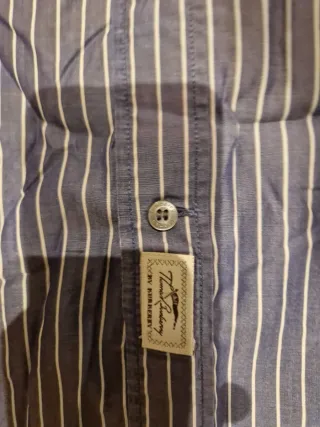 Camisa Burberry Rayas Azul