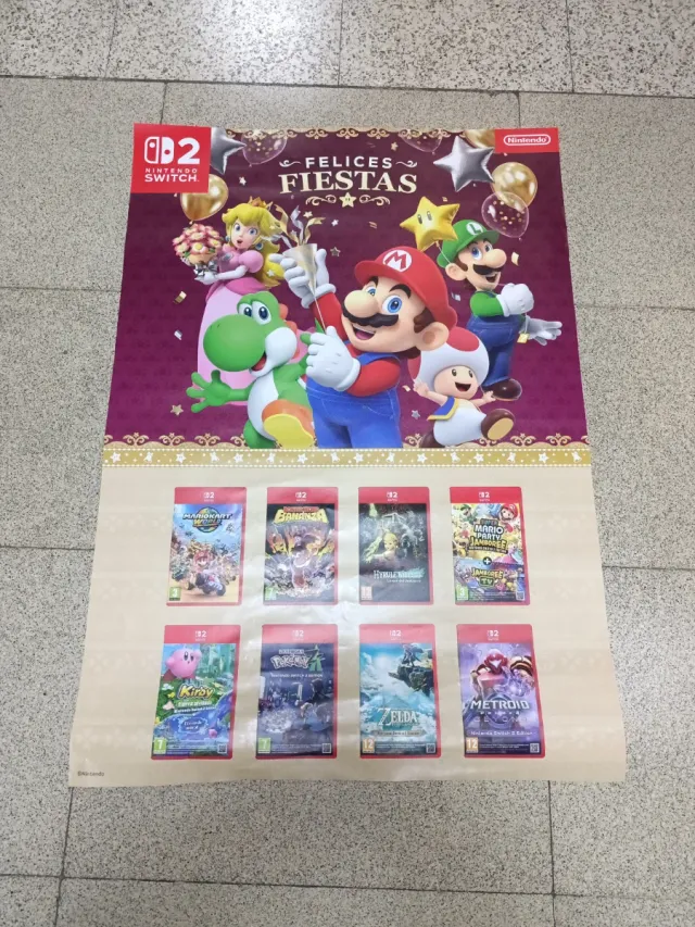 Póster Nintendo Felices Fiestas