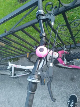 Bicicleta Cadete Blanca y Rosa