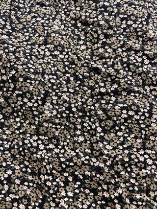 Falda larga Mango flores blancas y grises