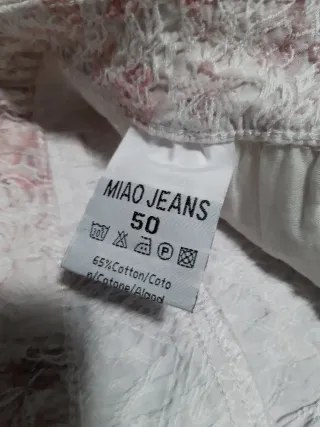 Pantalón largo estampado floral mujer