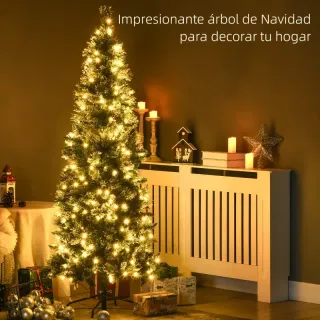 Árbol Navidad Nevado con Luces LED
