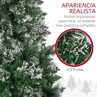 Árbol Navidad Nevado con Luces LED