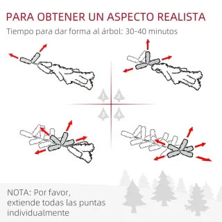 Árbol Navidad Nevado con Luces LED