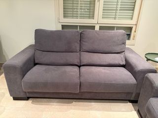 Conjunto 2 sofás grises 2m en perfecto estado.
