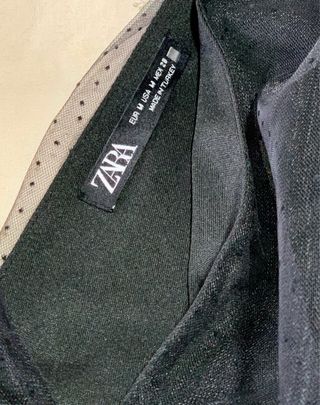 Vestido Zara fiesta tul negro T.M