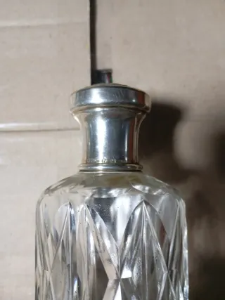 Frasco antiguo perfume cristal tallado