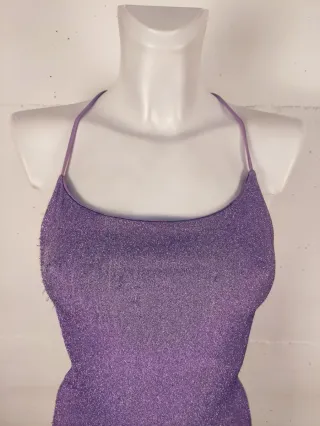 Mini abito scollatura lilla