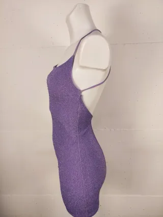 Mini abito scollatura lilla