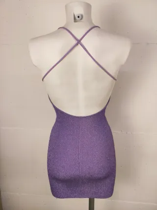 Mini abito scollatura lilla