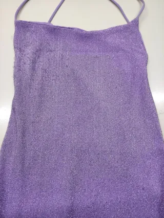 Mini abito scollatura lilla