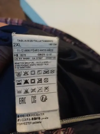 Chaqueta niña cuadros rosa y negro