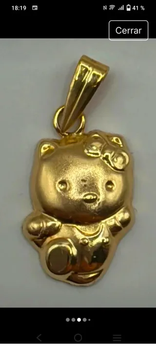 Colgante Hello Kitty Oro 18K
