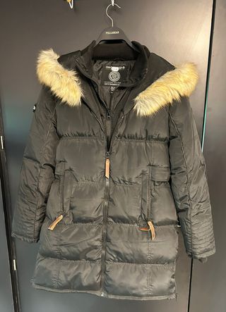 Abrigo Geographical Norway Negro con Capucha