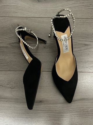 Tacchi Jimmy Choo neri con strass