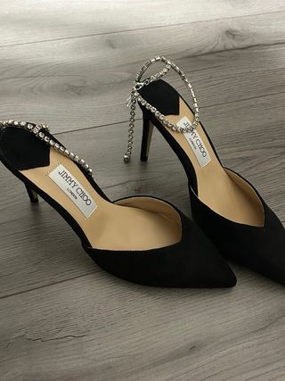 Tacchi Jimmy Choo neri con strass