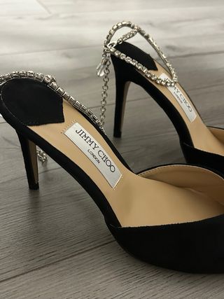 Tacchi Jimmy Choo neri con strass