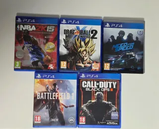 PS4 CUH-1216A 500GB + Mando + 5 Juegos