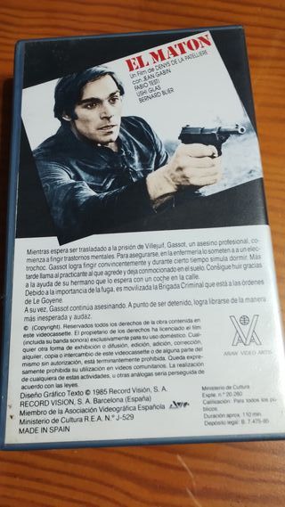 VHS El Matón (1985) (Jean Gabin) Record Visión