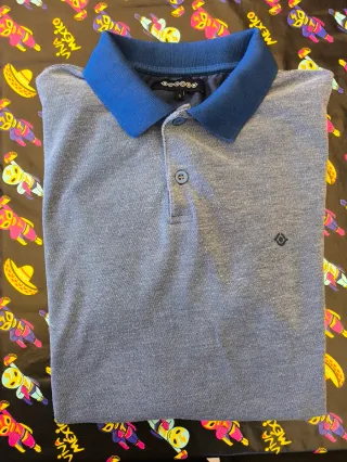 Polo Bonobo Talla L Azul/Gris