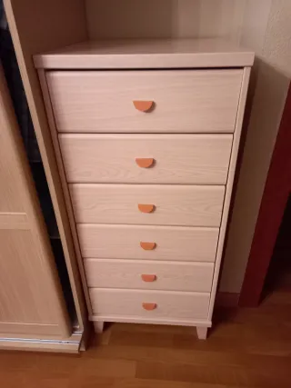 Cómoda Sinfonier 7 cajones madera clara