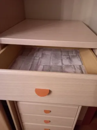 Cómoda Sinfonier 7 cajones madera clara