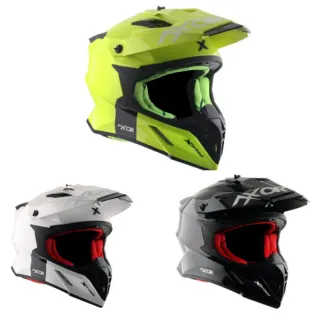 Casco X-Cross Blanco, Negro y Amarillo